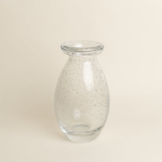 GLASS FLOWER VASE BUBBLE